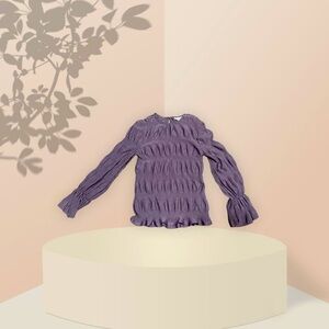 Purple wavy blouse by Prologue.